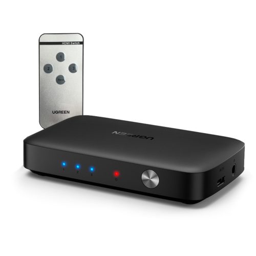 Slēdzis sadalītāja slēdzis HDMI slēdzis - 3x HDMI 4K 30Hz melns