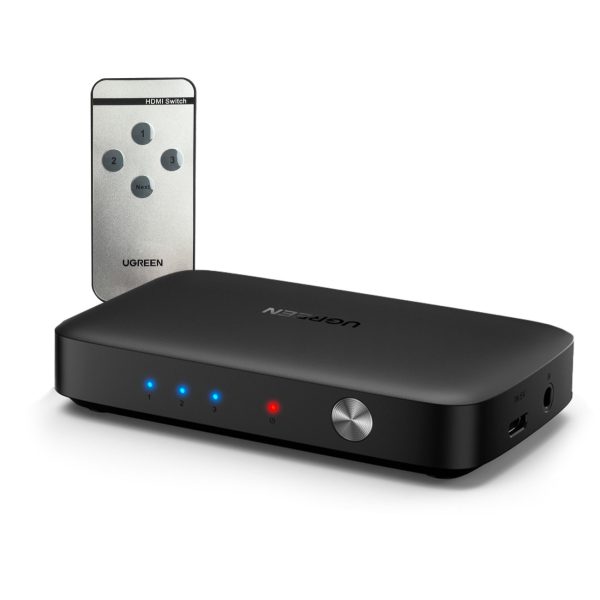 Slēdzis sadalītāja slēdzis HDMI slēdzis - 3x HDMI 4K 30Hz melns