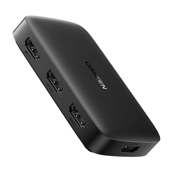 Slēdzis sadalītāja slēdzis HDMI slēdzis - 3x HDMI 4K 30Hz melns