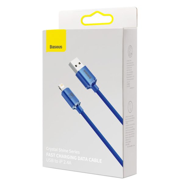USB kabeļa kabelis - zibens ātrai uzlādēšanai un datu pārsūtīšanai 1,2 m zilā krāsā