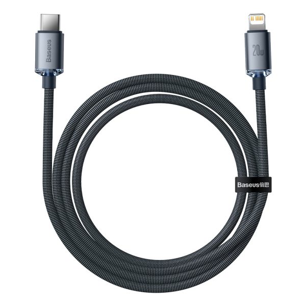 USB kabeļa kabelis - zibens ātrai uzlādēšanai un datu pārsūtīšanai 1,2 m melnā krāsā