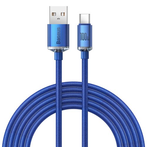USB kabeļa kabelis - USB -C ātrai uzlādēšanai un datu pārsūtīšanai 2m zilā krāsā
