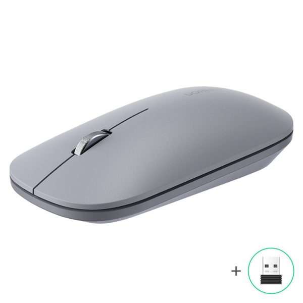 Ērta bezvadu pele USB pelēkajam datoram