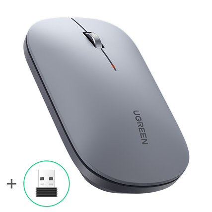 Ērta bezvadu pele USB pelēkajam datoram