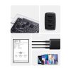 Kompakts 3x USB 17W melnais lādētājs