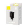 Kompakts 3x USB 17W melnais lādētājs