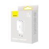 Kompakts 3x USB 17W baltais lādētājs
