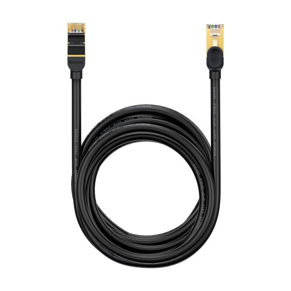 Ātrs 10Gbps ātrums septiņi rj45 30m melnā tīkla kabelis