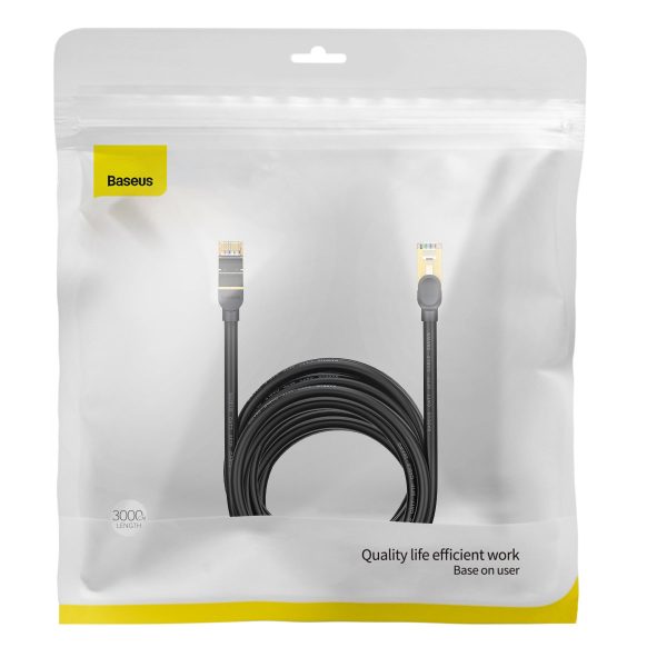Ātrs 10Gbps ātrums septiņi rj45 30m melnā tīkla kabelis