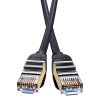 Ātrs 10Gbps ātrums septiņi rj45 30m melnā tīkla kabelis