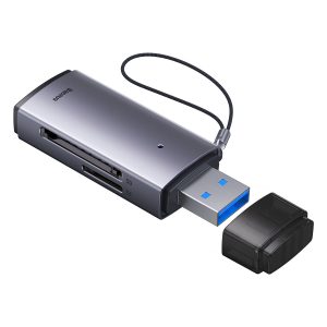 Adapter SD/TF USB karšu lasītāja Lite sērija pelēkā krāsā