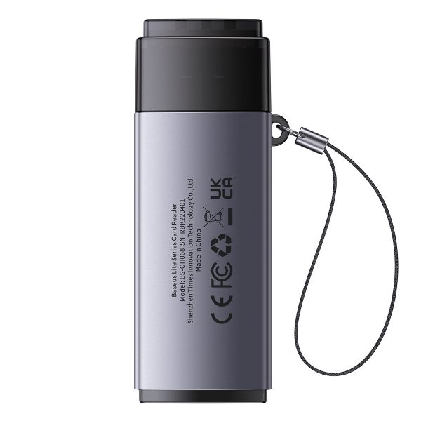 Adapter SD/TF USB karšu lasītāja Lite sērija pelēkā krāsā
