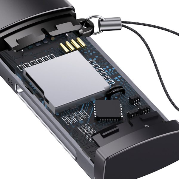 Adapter SD/TF USB karšu lasītāja Lite sērija pelēkā krāsā
