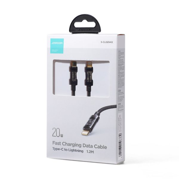Kabeļa vads iPhone USB -C - Lightning Pd 20W 1,2m melns