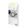 Izturīgs pīts kabelis iPhone USB - Lightning QC3.0 2,4A 1m melns un pelēks