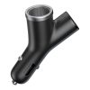 Automašīnas lādētājs Y-Type 2x USB + Lighter Socket 3,4A melns