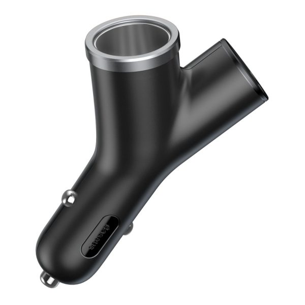 Automašīnas lādētājs Y-Type 2x USB + Lighter Socket 3,4A melns
