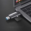 Universal SD karšu lasītāja mikro SD uz USB 3.0 un USB-C 3.0 pelēkā krāsā