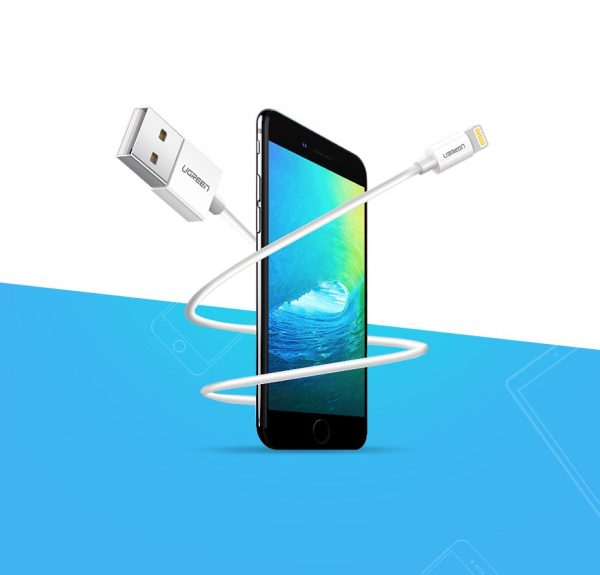 Kabelis Kabelis iPhone USB - zibens mfi 2m 2,4a balts
