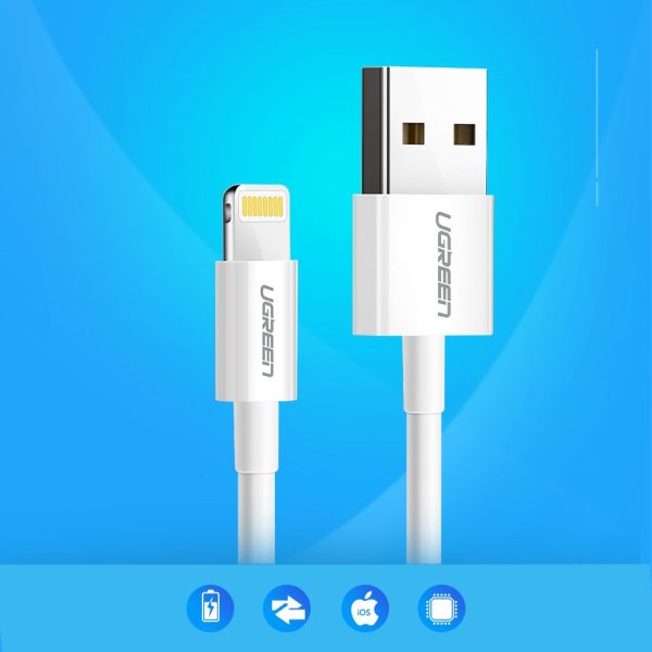 Kabelis Kabelis iPhone USB - zibens mfi 2m 2,4a balts