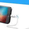 Kabelis Kabelis iPhone USB - zibens mfi 2m 2,4a balts
