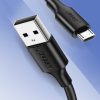 USB kabeļa kabelis - mikro USB 2A 1m melns