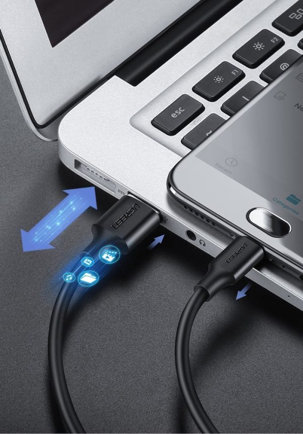 USB kabeļa kabelis - Micro USB 2A 2m melns
