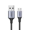 USB kabeļa kabelis - mikro USB 1m pelēks