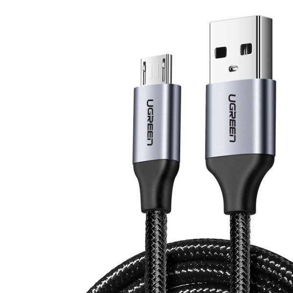 USB kabeļa kabelis - mikro USB 1m pelēks