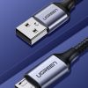 USB kabeļa kabelis - mikro USB 1m pelēks