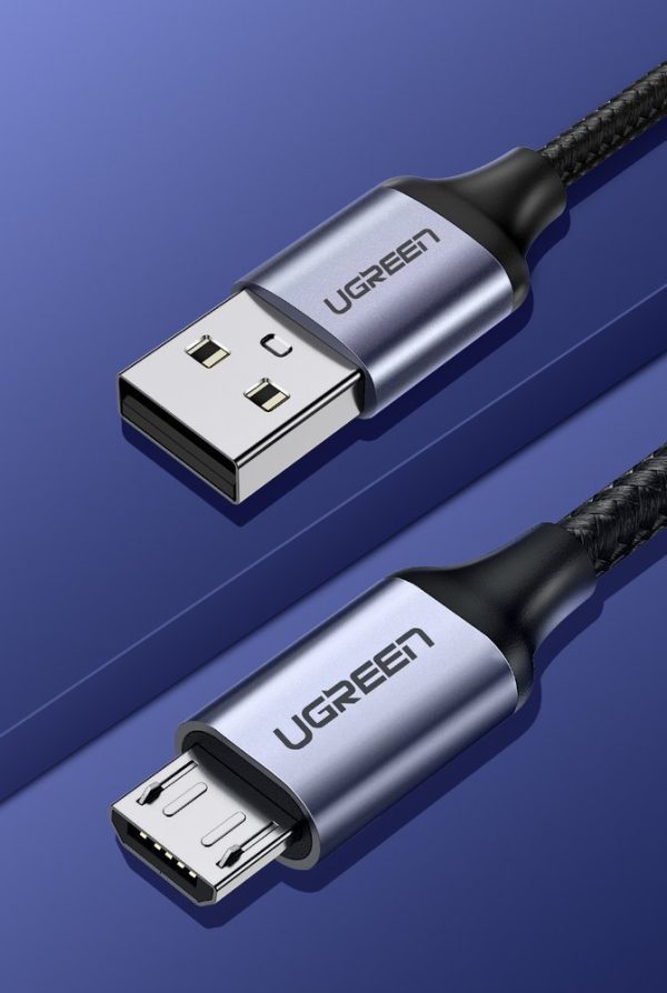 USB kabeļa kabelis - mikro USB 1m pelēks