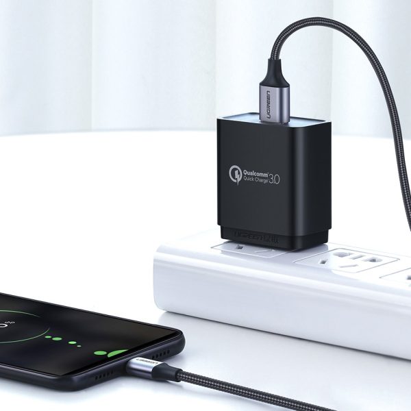 USB kabeļa kabelis - mikro USB 1m pelēks