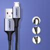 USB kabeļa kabelis - mikro USB 2M pelēks