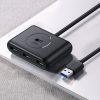 Hub Port Hub atlaide 4x USB 3,2 kabelis 0,5 m melns