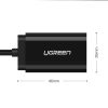 Ārējās skaņas kartes mūzikas adapteris USB - 3,5 mm mini domkrata kabelis 15cm melns