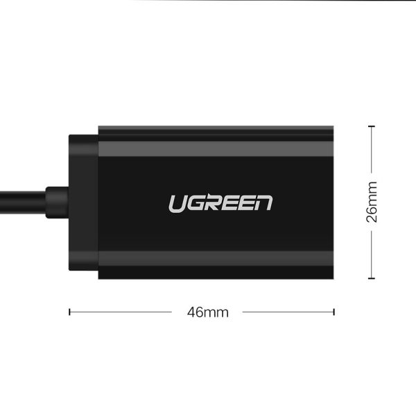 Ārējās skaņas kartes mūzikas adapteris USB - 3,5 mm mini domkrata kabelis 15cm melns