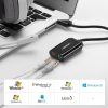 Ārējās skaņas kartes mūzikas adapteris USB - 3,5 mm mini domkrata kabelis 15cm melns