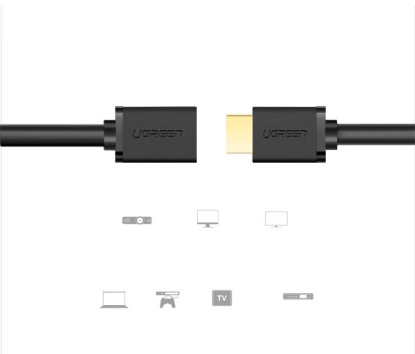 HDMI 1,4V 4K 60Hz 30AWG 2M melna kabeļa pagarinājuma kabelis