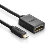 HDMI kabeļa kabelis - Micro HDMI 20cm melns