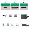 HDMI kabeļa kabelis - Micro HDMI 20cm melns