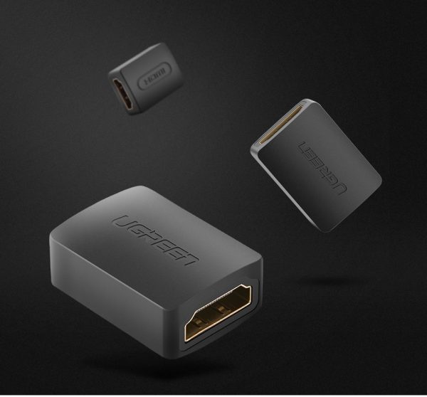 HDMI melnā kabeļa kabeļa savienotāja adapteris