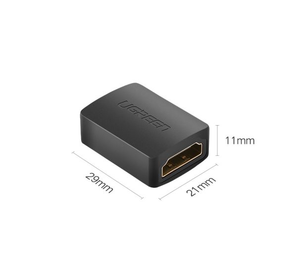 HDMI melnā kabeļa kabeļa savienotāja adapteris