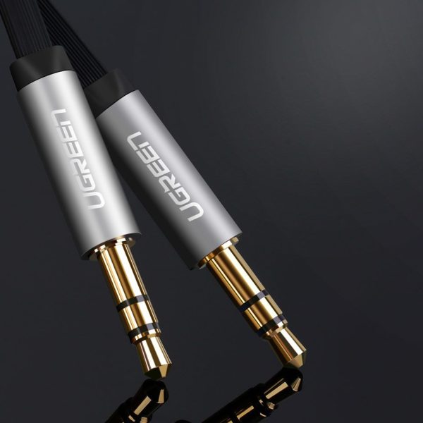Plakanā kabeļa aux aux 3,5 mm mini ligzda 3m sudrabs
