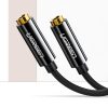 Austiņu kabeļa izplatītājs 2X AUX 3,5 mm mini ligzda 25 cm melns