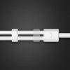 Austiņas 3,5 mm mini ligzda Aux + stereo mikrofona 20cm sudrabs