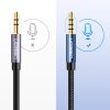 Kabeļa kabeļa pagarinātājs AUX 3,5 mm mini ligzdai 1m sudraba austiņas