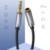 Kabeļa kabeļa pagarinātājs AUX 3,5 mm mini ligzda 3M sudraba austiņas