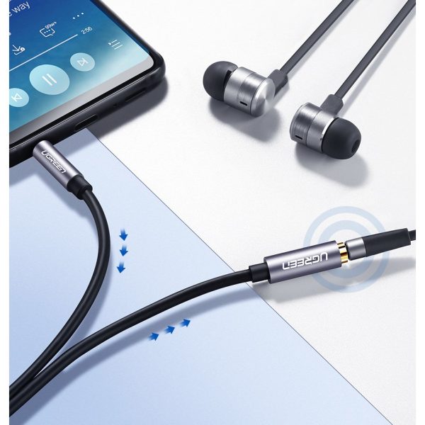Kabeļa kabeļa pagarinātājs AUX 3,5 mm mini ligzda 3M sudraba austiņas