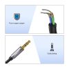 Kabeļa kabeļa pagarinātājs AUX 3,5 mm mini ligzda 3M sudraba austiņas