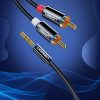 5 mm mini ligzda - 2rca 3m melns